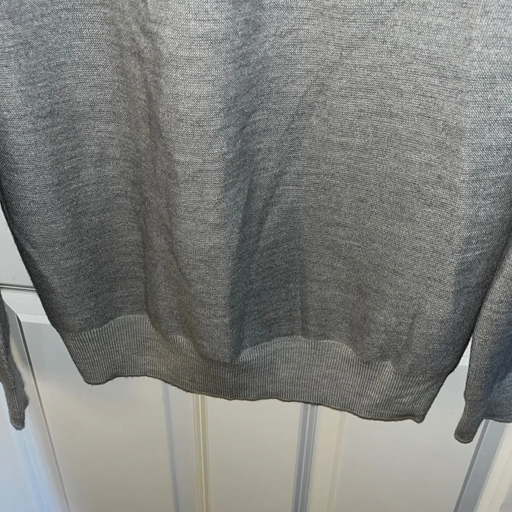 NWT! Men’s Polo by Ralph Lauren Wool, Silk and Cashmere Knit Polo. Lt. Gray Med
